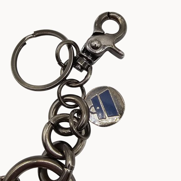 Kathy Van Zeeland Keychain Whimsy Gothic Punk Retro Bag Accessory Silver Tone - Picture 12 of 15